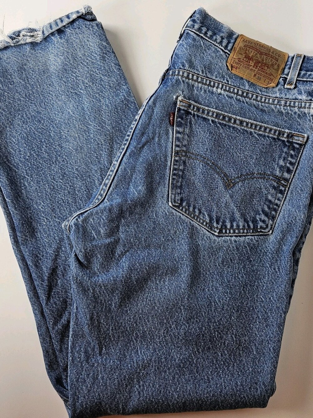 Vintage Levis 505 Jeans Mens 36x33 Blue Regular Straight Faded (38x34) Retro